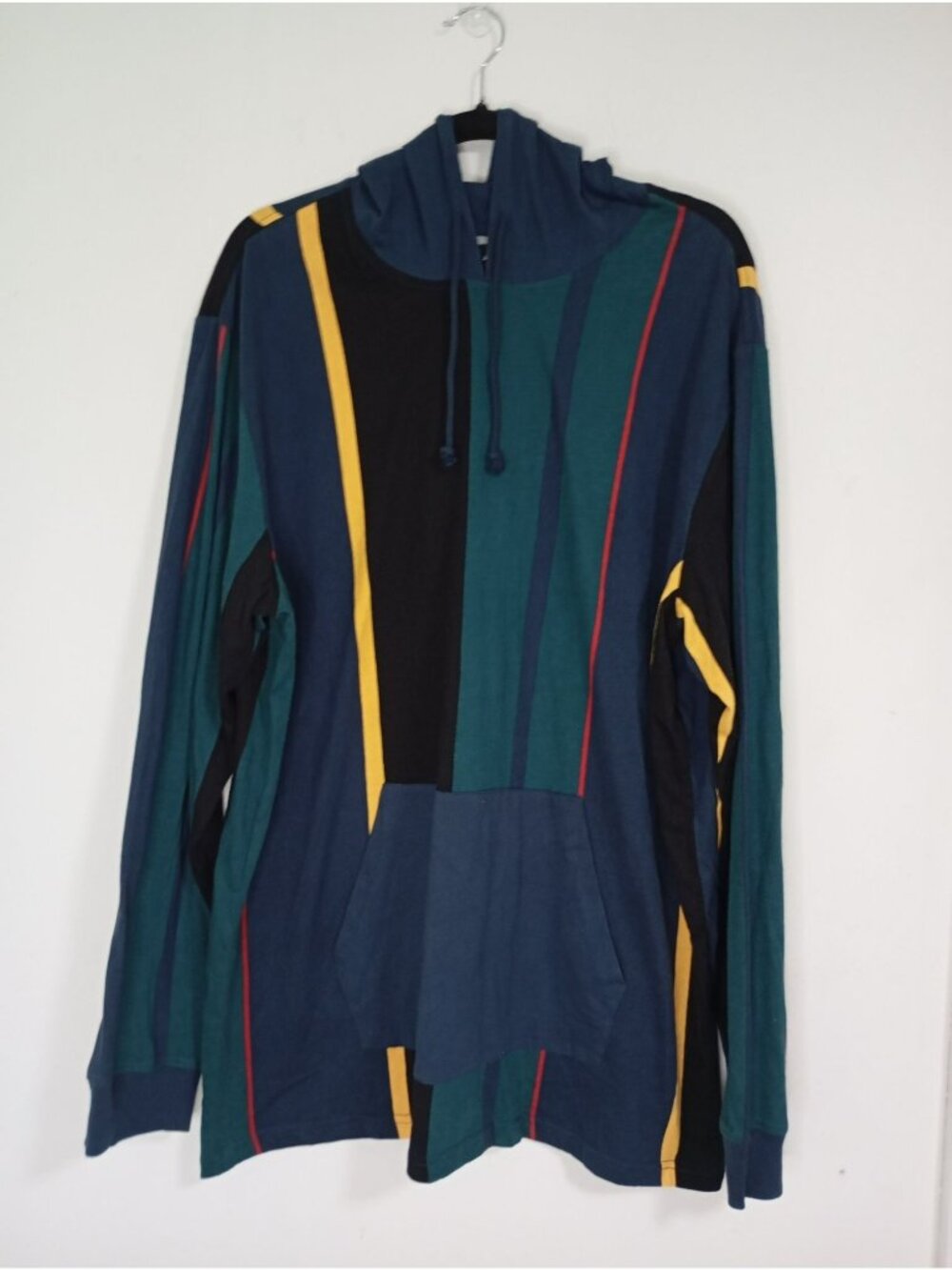 PacSun XL Mens Multicolor Striped Pullover Hoodie With Kangaroo Pocket